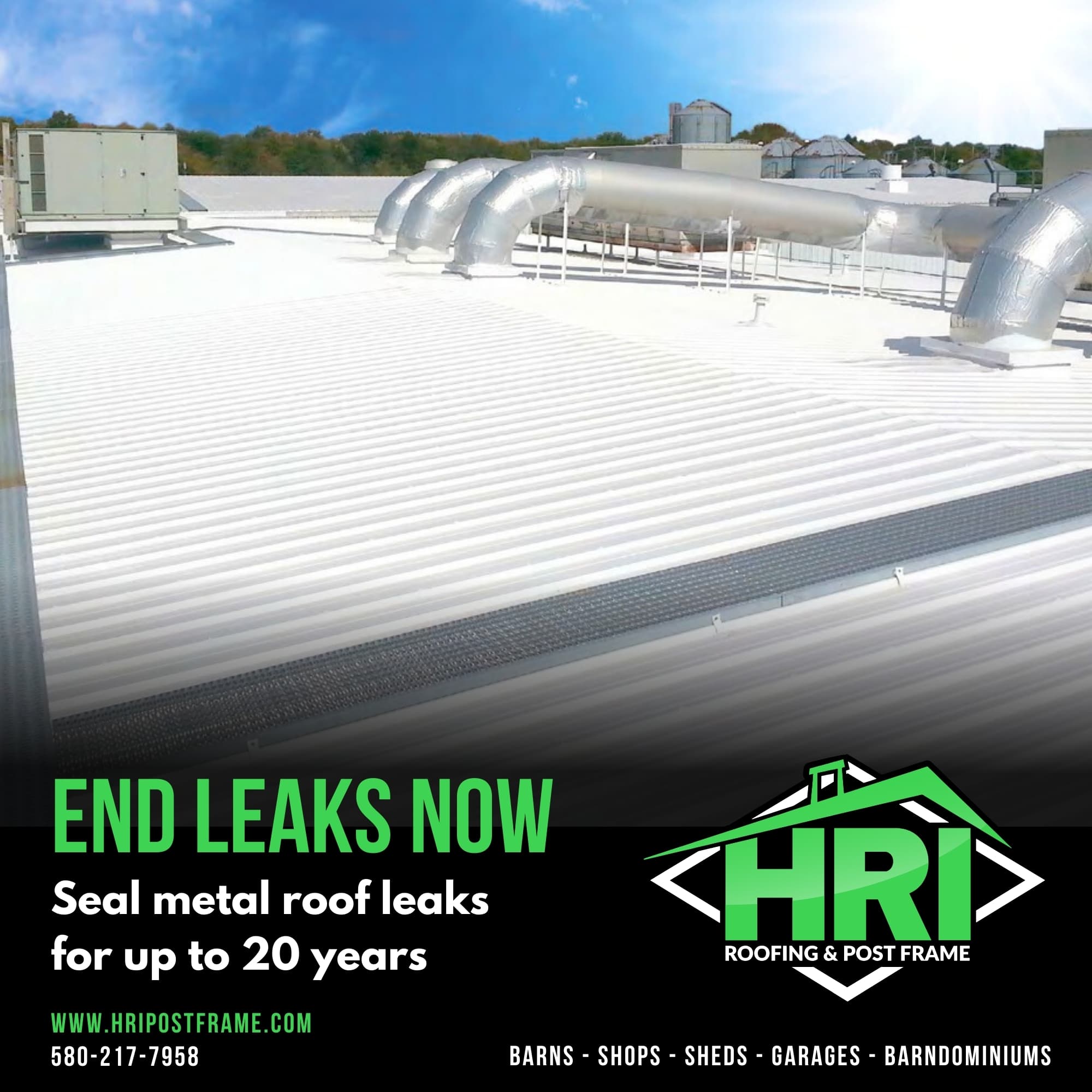 Tired of Constant Metal Roof Repairs? Try HRI's Silicone Roof Coating Restoration