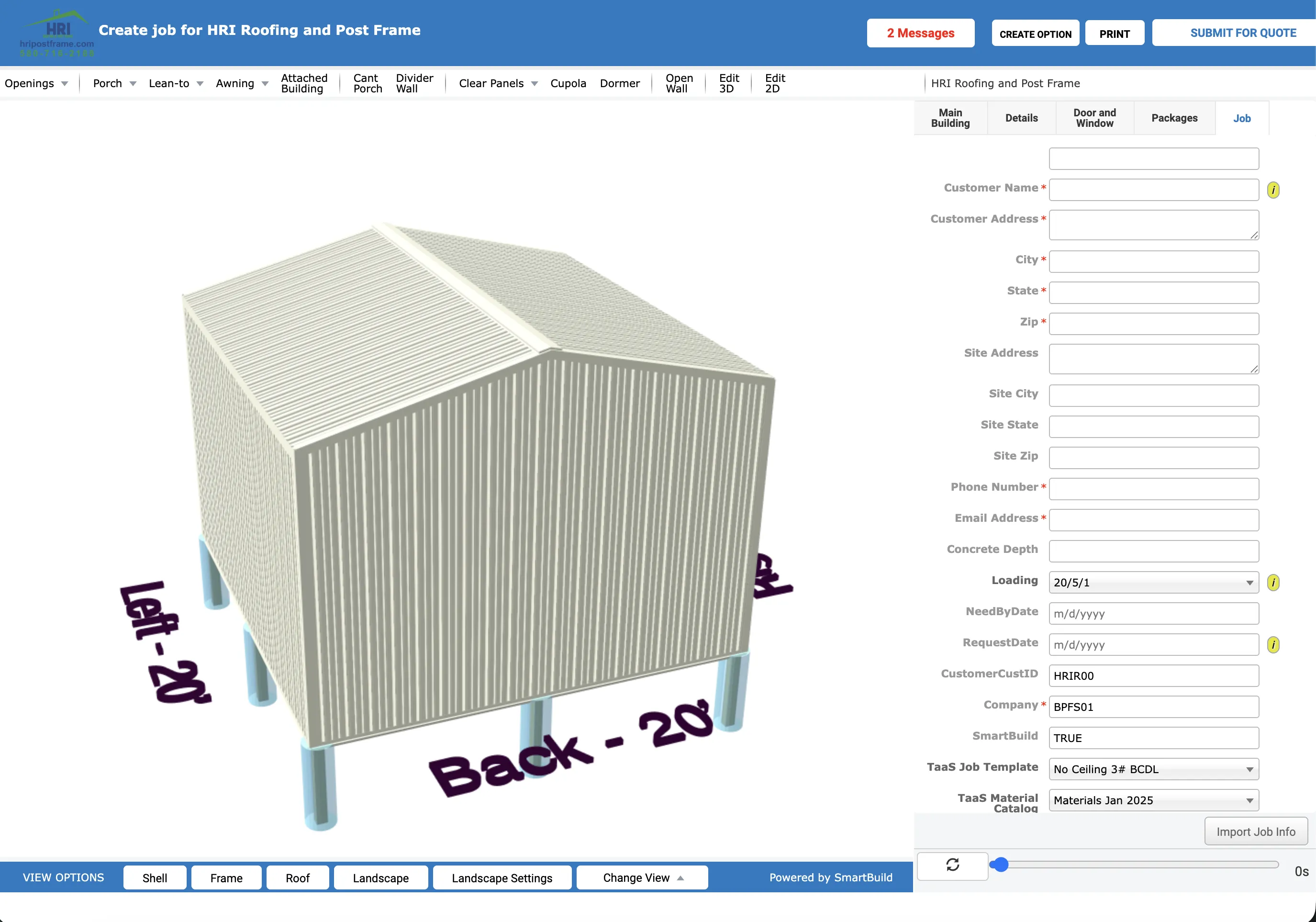 HRI 3D Building Designer Tool