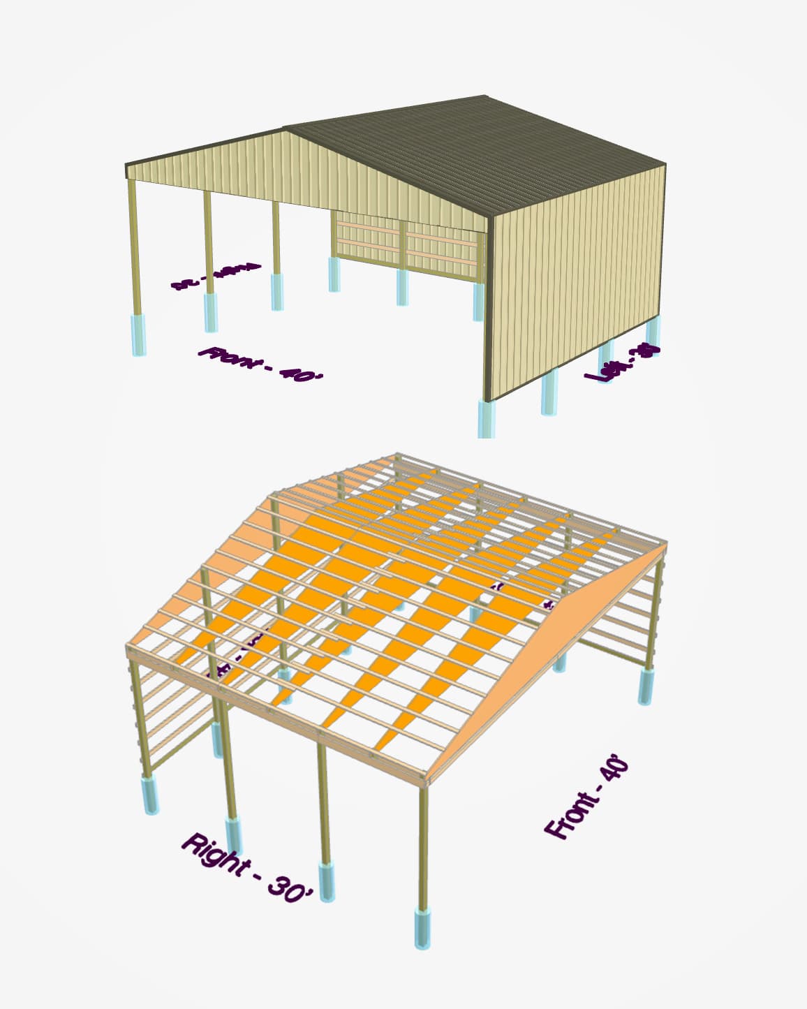 Open Side Post Frame Building - Barn in Valley Falls, Kansas