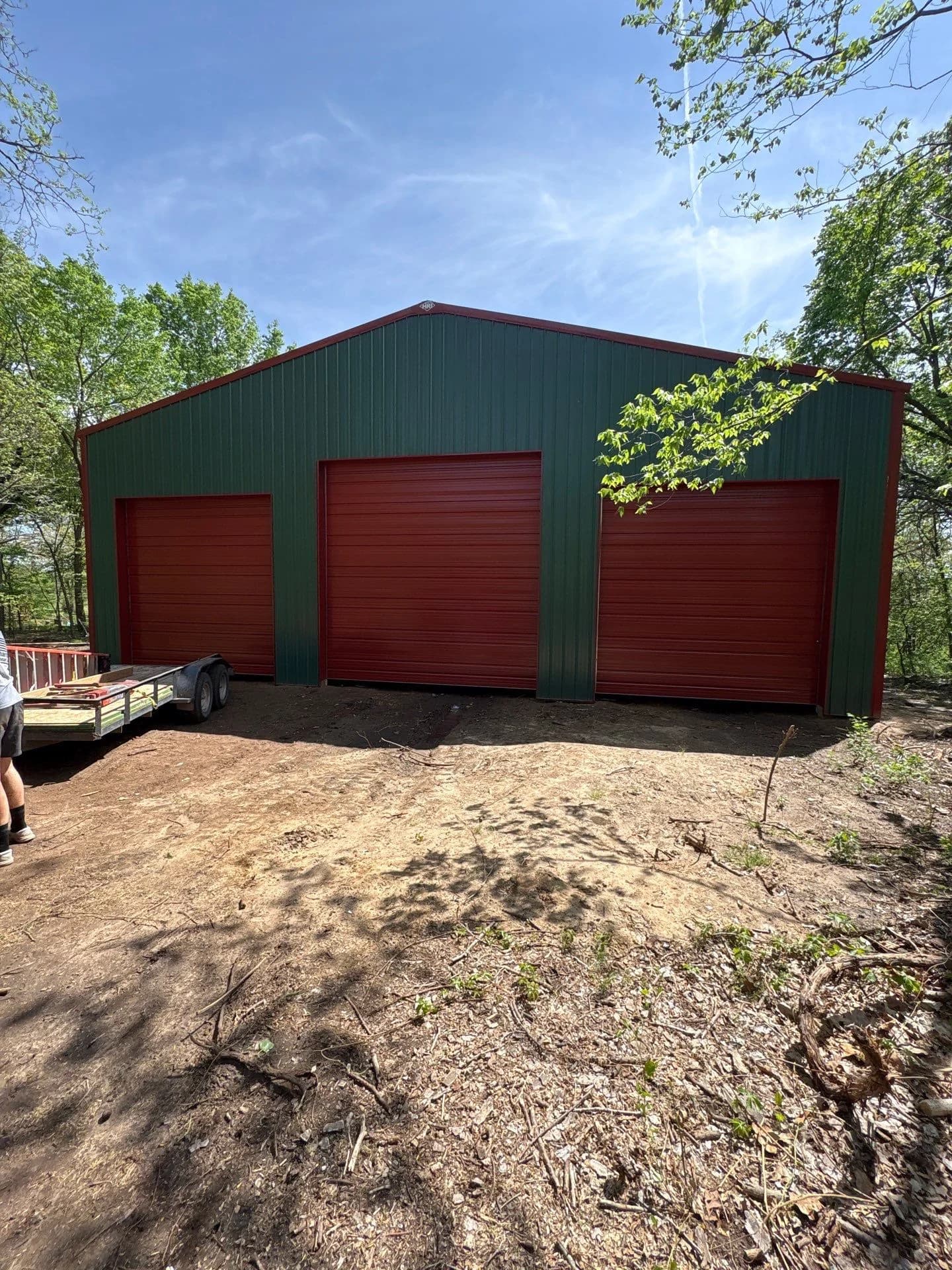 50x60 Multi-Bay Shop with Attached Porch — Ponca City, OK