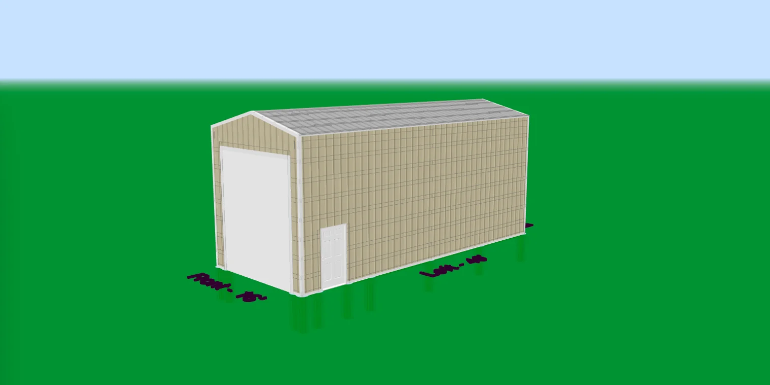 30x60 Post Frame Shop — Newkirk, Oklahoma